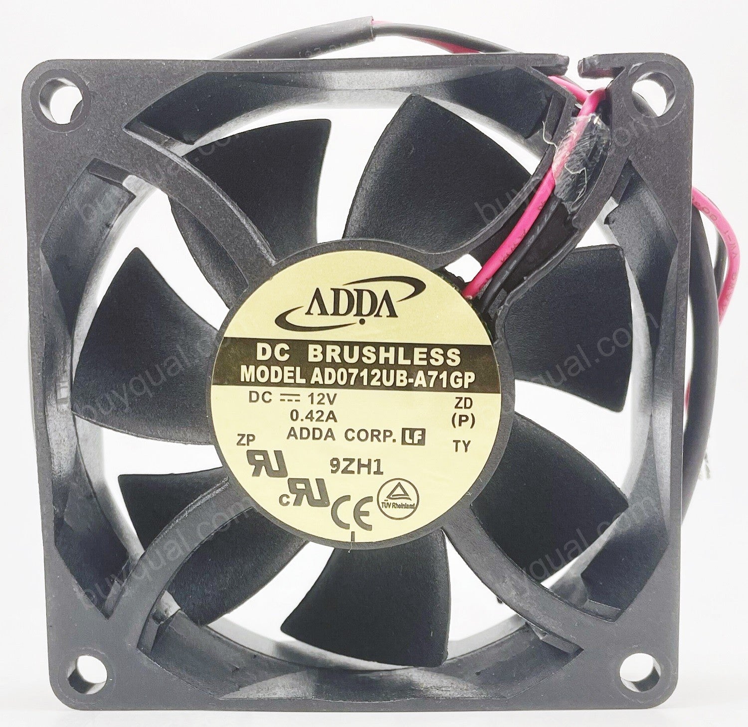 ADDA AD0712UB-A71GP 12V 0.42A 2wires Cooling Fan ADDA AD0712UB-A71GP 12V 0.42A 2wires Cooling Fan